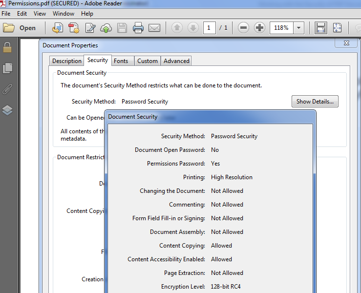 How To Set And Remove PDF Document Security In C#