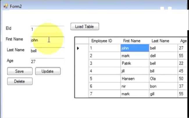 Display Selected Row From DataGridView To TextBoxes In Window Application