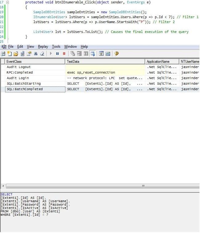 Ienumerable Vs Iqueryable In C#