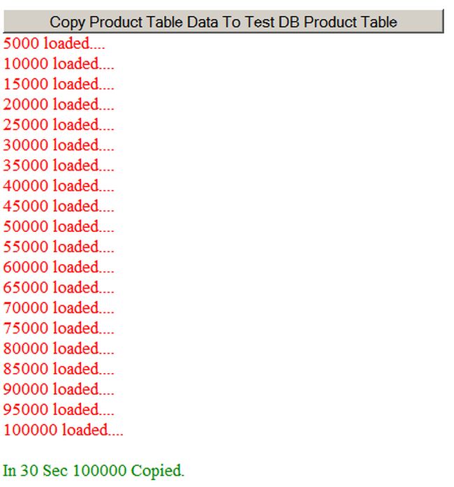 copy product table data