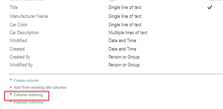 Optimizing Column Ordering In Sharepoint Online