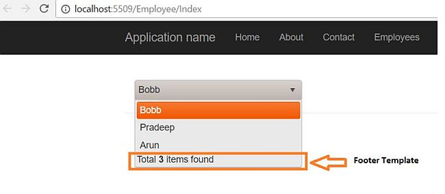 How To Implement Footer Template In Kendo DropDownList