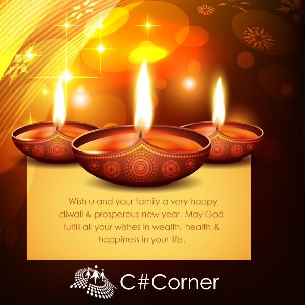 C# Corner Wishes You A Happy and Prosperous Diwali