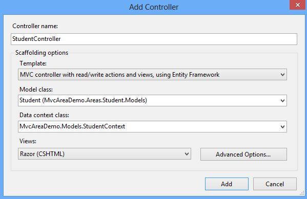 Area in MVC - Giving a Nice Physical Structure & Dealing With Template Bug