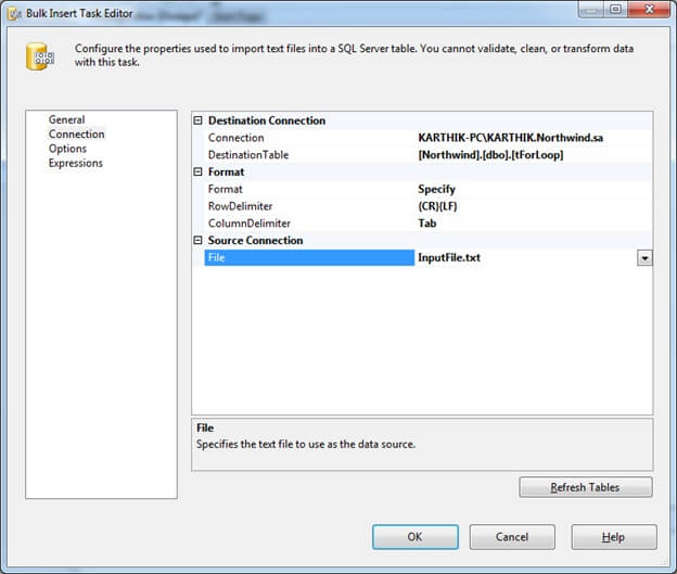 Bulk Insert task in SSIS