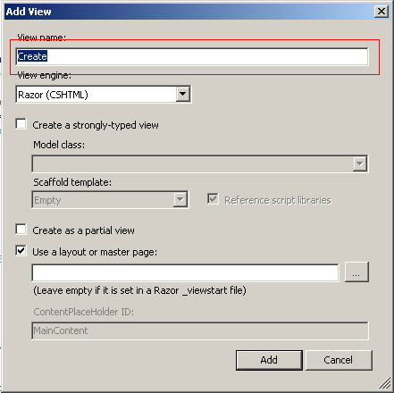 Create automatic Razor view code from Controller Class using scaffold ...