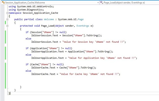 Difference Between Session Application and Cache