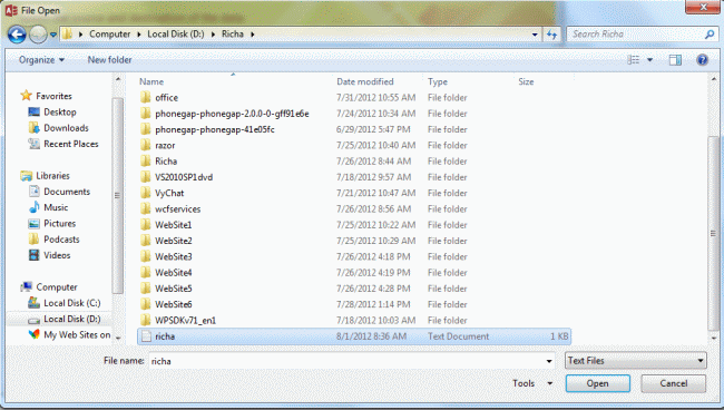 Export Text File in Access 2013