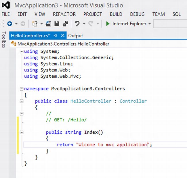 How To Create First MVC Application In ASP.NET