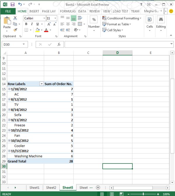 Use Of Timeline In Pivottable In Excel 2013