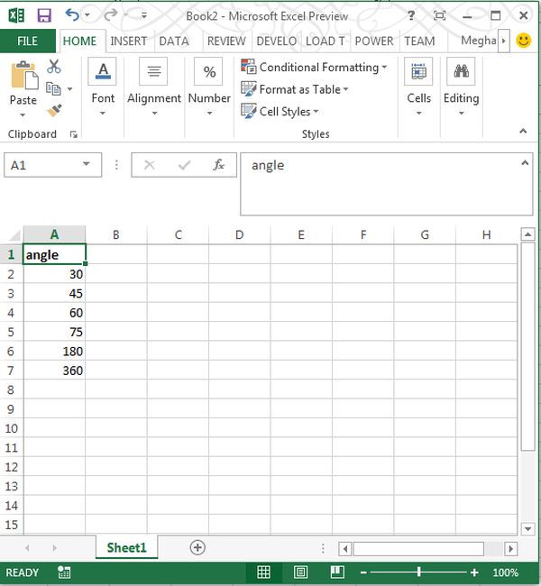 Sec Function in Excel 2013