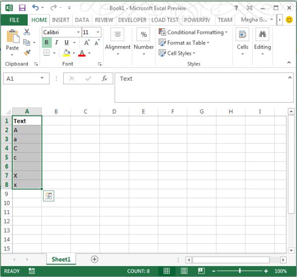 Unicode Function in Excel 2013