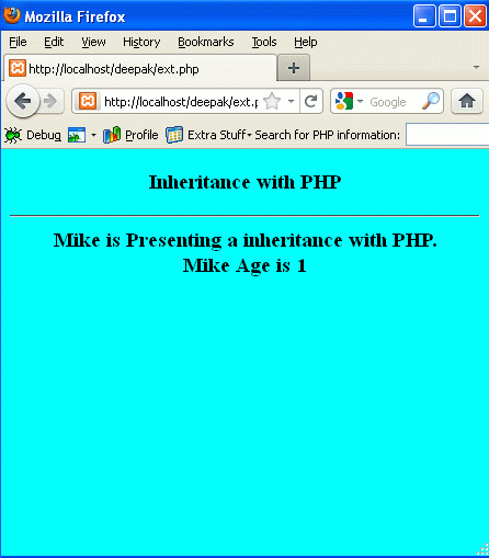 PHP Inheritance