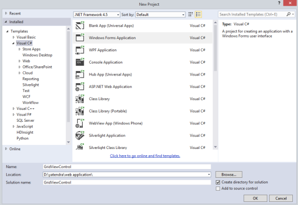 DataGridView Control in Visual Studio