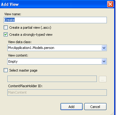 Create an Address book using MVC ASP.NET tools