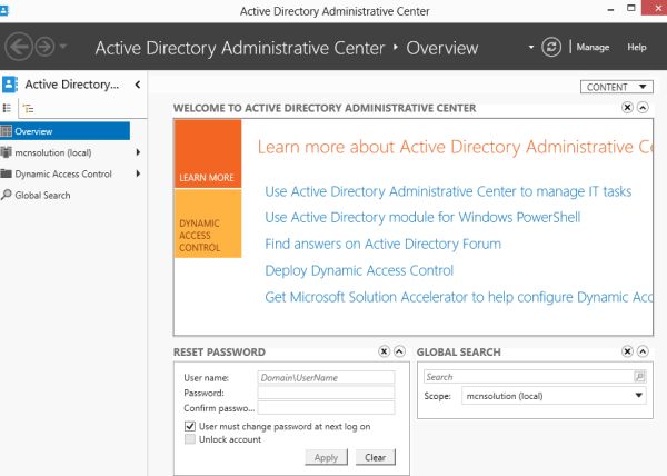 Manage Multiple Domains in Active Directory Administrative Center