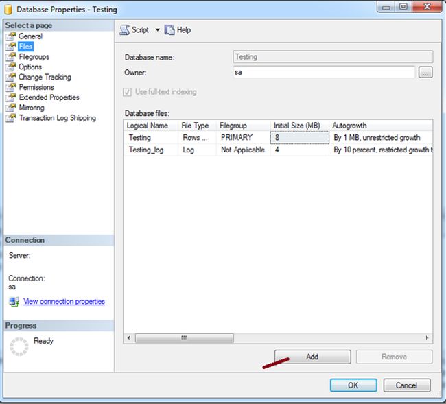 SQL Server Database Files