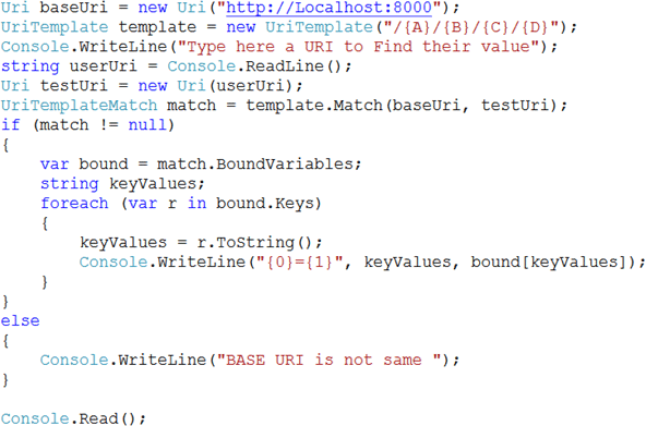 UriTemplate Class in WCF REST Service: Part I