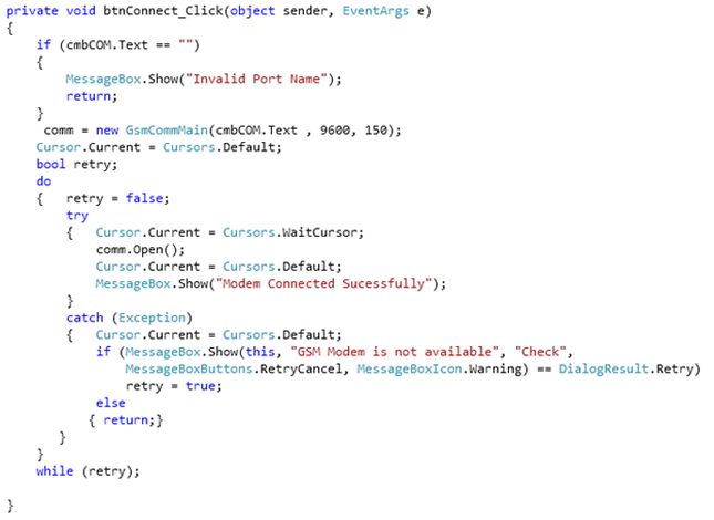 Send SMS Using GSM Modem With C#