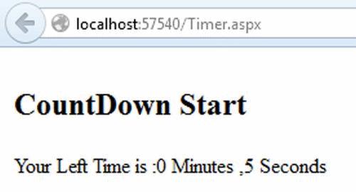 countdown timer html javascript