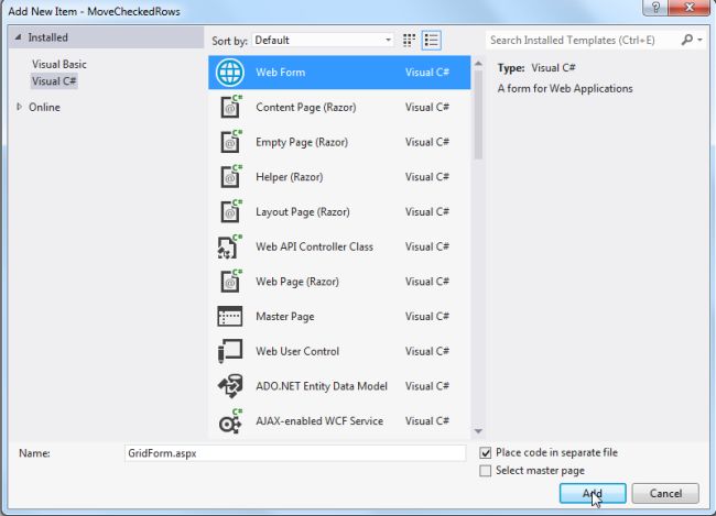 OnCheckedChanged Event of CheckBox Control in ASP.Net