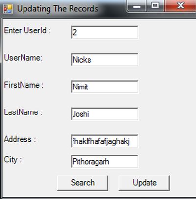 Records Update In Windows Forms Application Using F#