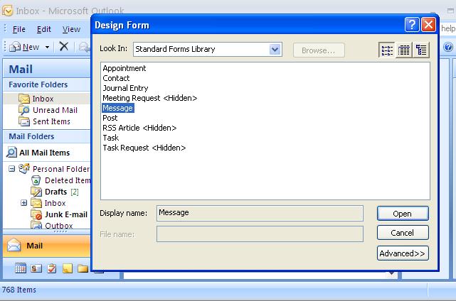 Outlook Custom Forms in VB.NET