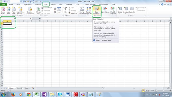 How to Create a DropDown List in Excel Using C#