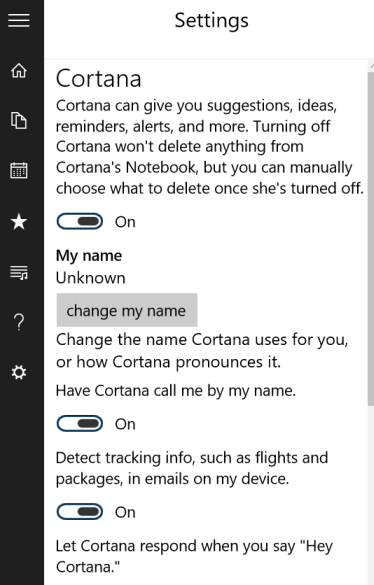 Enable Cortana On Windows 10 5036