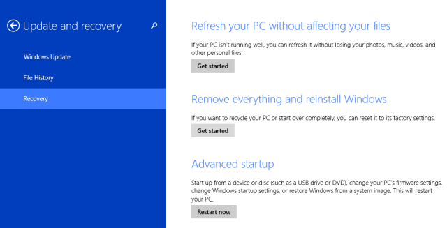 Reset Windows 8 To Factory Settings