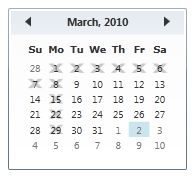 Working with WPF Calendar