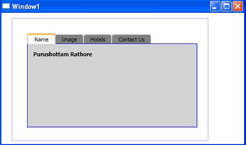 Tab Control In WPF