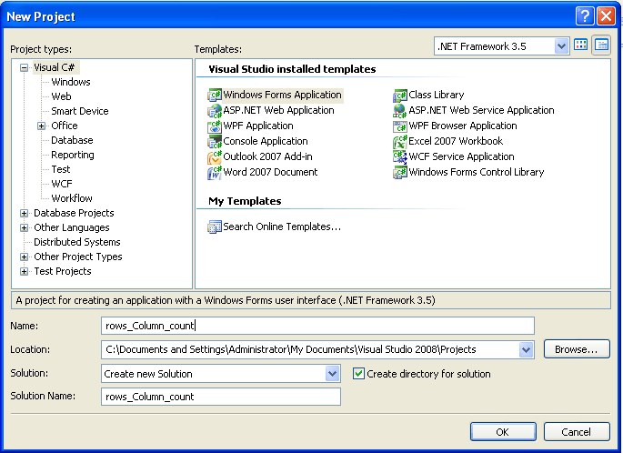 Rows.Count, Column.Count and IEnumerator using ADO.NET with C# and ...