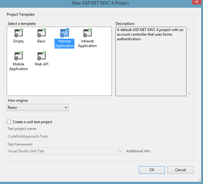 Code First Approach in MVC Using Entity Framework