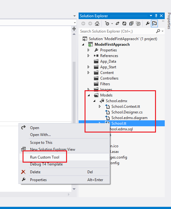 Model First Approach in MVC Using Entity Framework