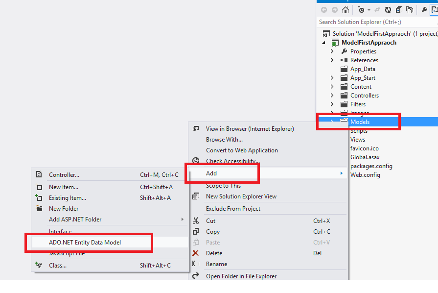 Model First Approach in MVC Using Entity Framework