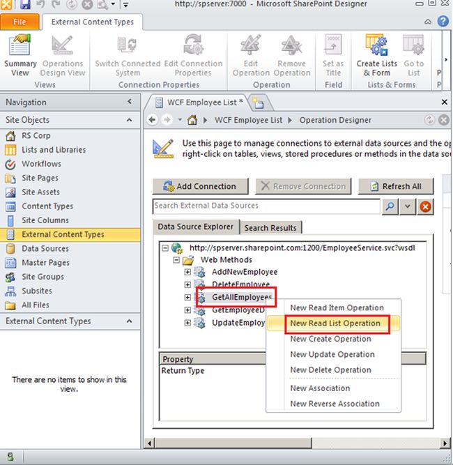 SharePoint 2010: Business Connectivity Services (BCS) Using WCF