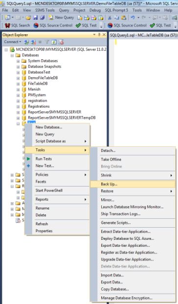 Database Backup With Compression in SQL Server 2012