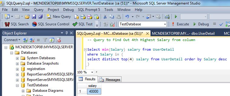 determine-the-second-highest-and-nth-highest-salary-from-a-column-in