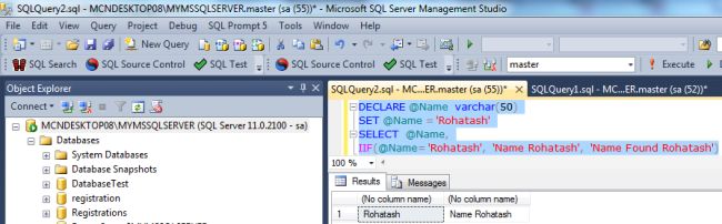 New Built in Function IIF in SQL Server 2012