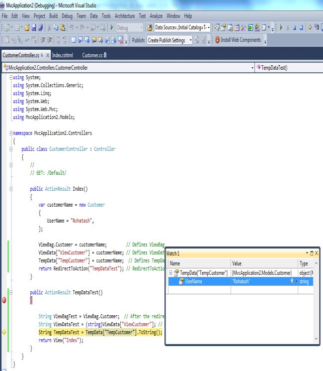 Various Ways To Pass Data From Controller To View In Mvc 4