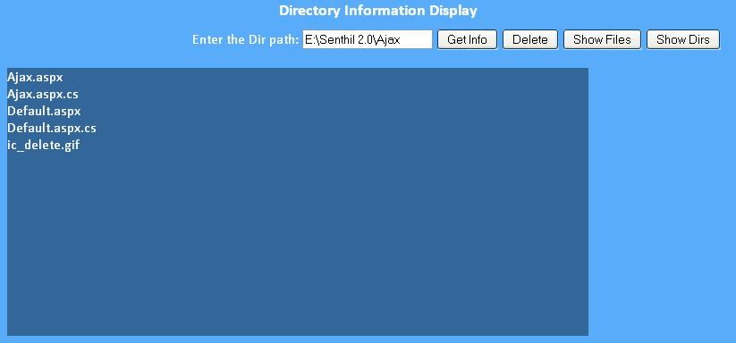 Working With FileInfo And DirectoryInfo Classes