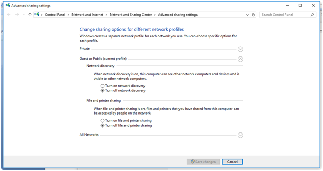 Network And Internet Options In Windows 10 0037