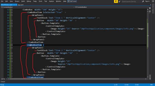 Add Text With Image Button In Combobox In Wpf Application