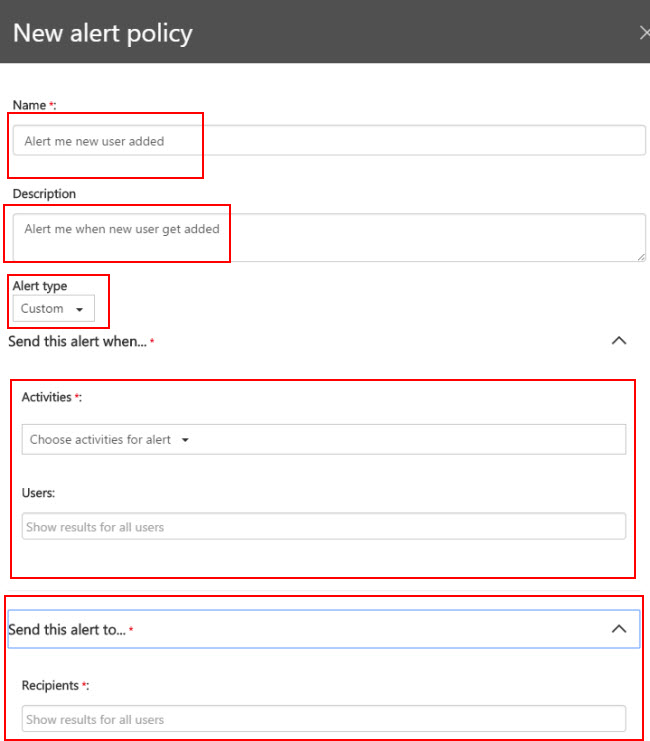 Alert Policies In Office 365 Security And Compliance Center