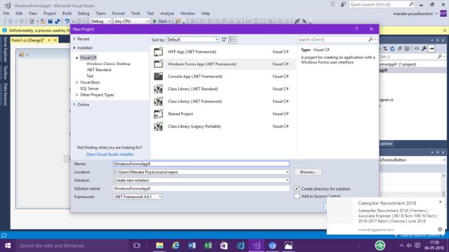 Performing Arithmetic Operation of Two Variable Using Windows Form ...