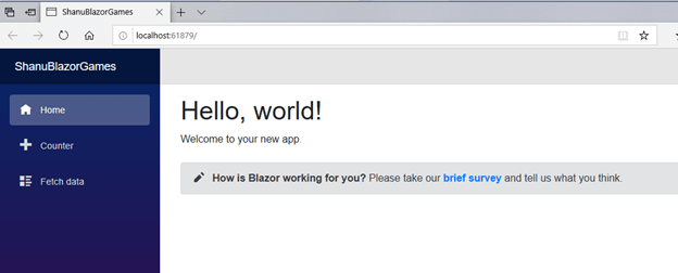ASP.NET Core Blazor simple game development using .Net core 3.0 preview,Web API and Visual Studio 2019