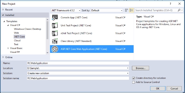 ASP.NET Core With Visual Studio 2017 RC