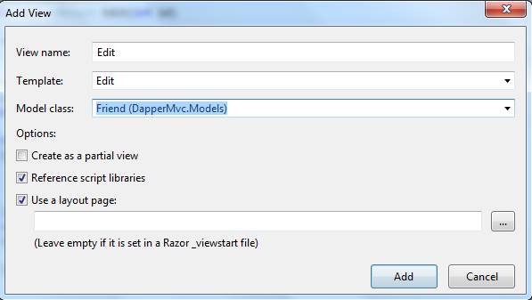 ASP.NET MVC CRUD With Dapper (Micro ORM)