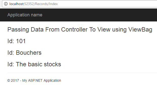 Asp Net Mvc Passing Data From Controller To View